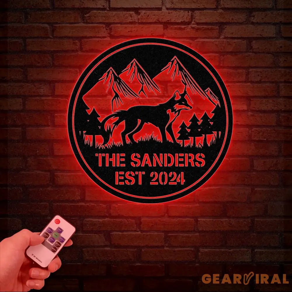 Custom Fox Metal Sign Personalized Fox Name Wall Art Fox Cabin Den Decor Farm Ranch Barn Sign Fox Wall Decor Wildlife