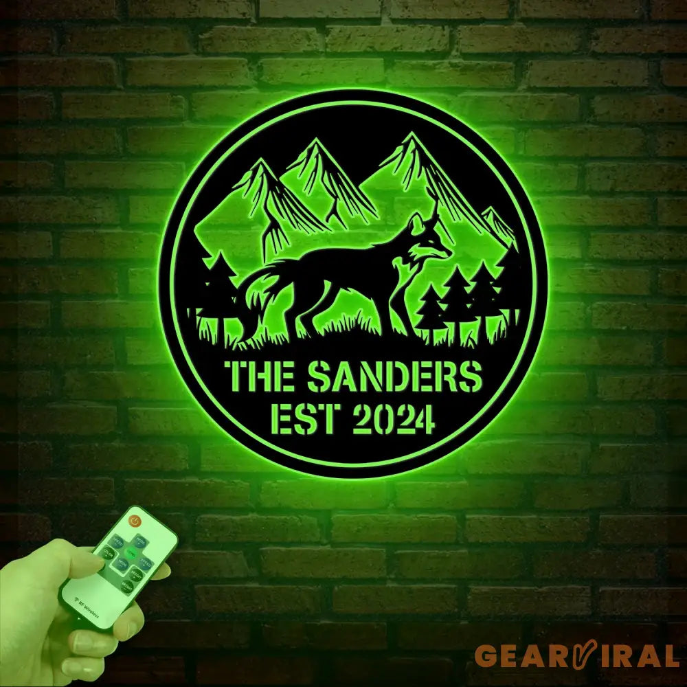 Custom Fox Metal Sign Personalized Fox Name Wall Art Fox Cabin Den Decor Farm Ranch Barn Sign Fox Wall Decor Wildlife