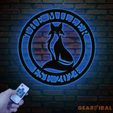 Custom Fox Metal Sign Personalized Fox Name Wall Art Fox Cabin Den Decor Farm Ranch Barn Sign Fox Wall Decor Wildlife