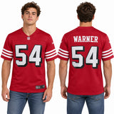 Custom Fred Warner San Francisco 49ers Fan Inspired Alternate Game Jersey - Scarlet