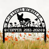 Custom French Bulldog Memorial Metal Stake - Personalized Pet Grave Marker Remembrance Sign Sympathy Gift French