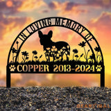 Custom French Bulldog Memorial Metal Stake - Personalized Pet Grave Marker Remembrance Sign Sympathy Gift French