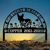 Custom French Bulldog Memorial Metal Stake - Personalized Pet Grave Marker Remembrance Sign Sympathy Gift French