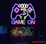 Custom Game On Controller Neon Sign Game Controller Led Light Game Zone Neon Sign Gaming Neon Light Gamer Room Art