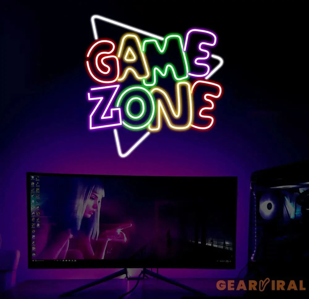 Custom Game Room Neon Sign Game Zone Room Beer Bar Man Cave Bedroom Home Art Gaming Neon Light Gamer Room Art