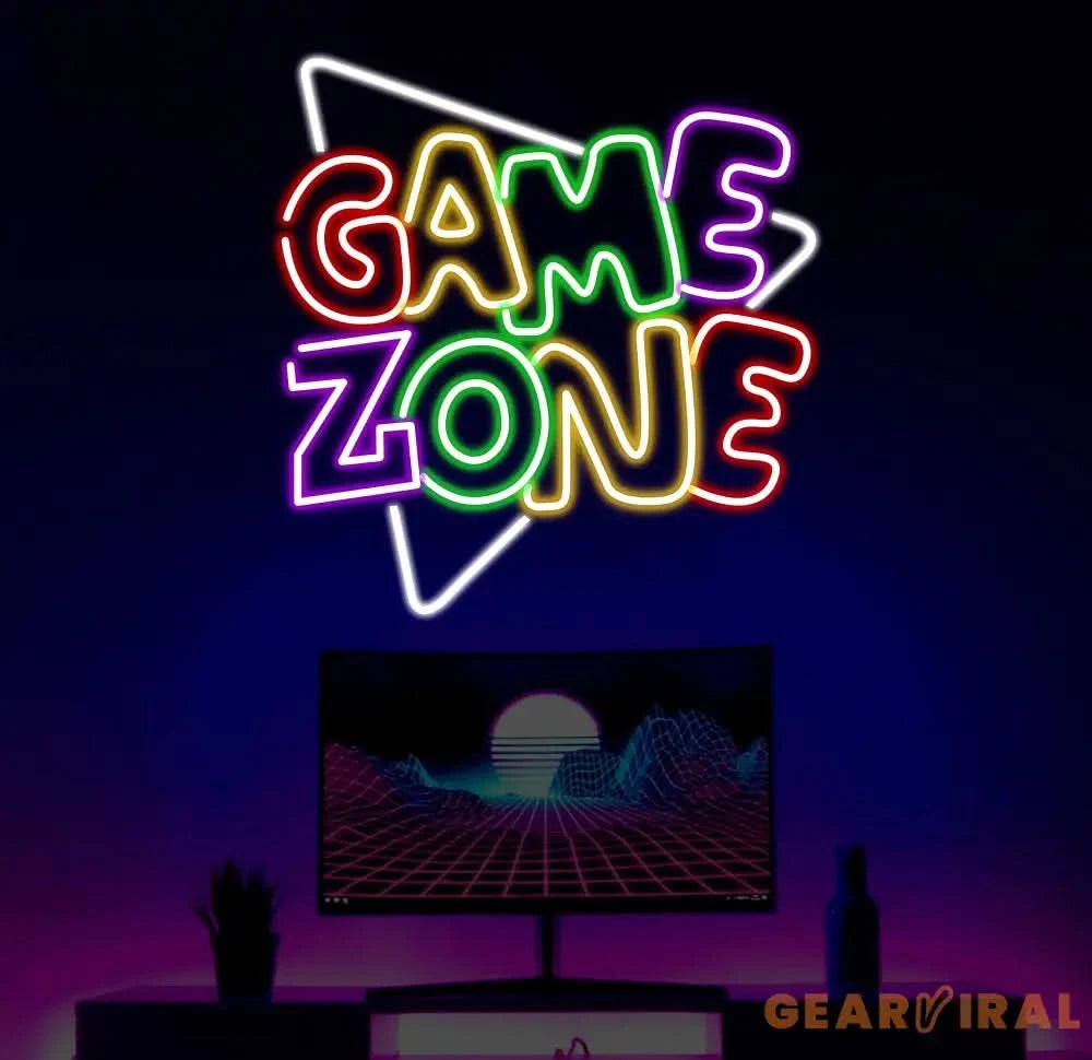 Custom Game Room Neon Sign Game Zone Room Beer Bar Man Cave Bedroom Home Art Gaming Neon Light Gamer Room Art