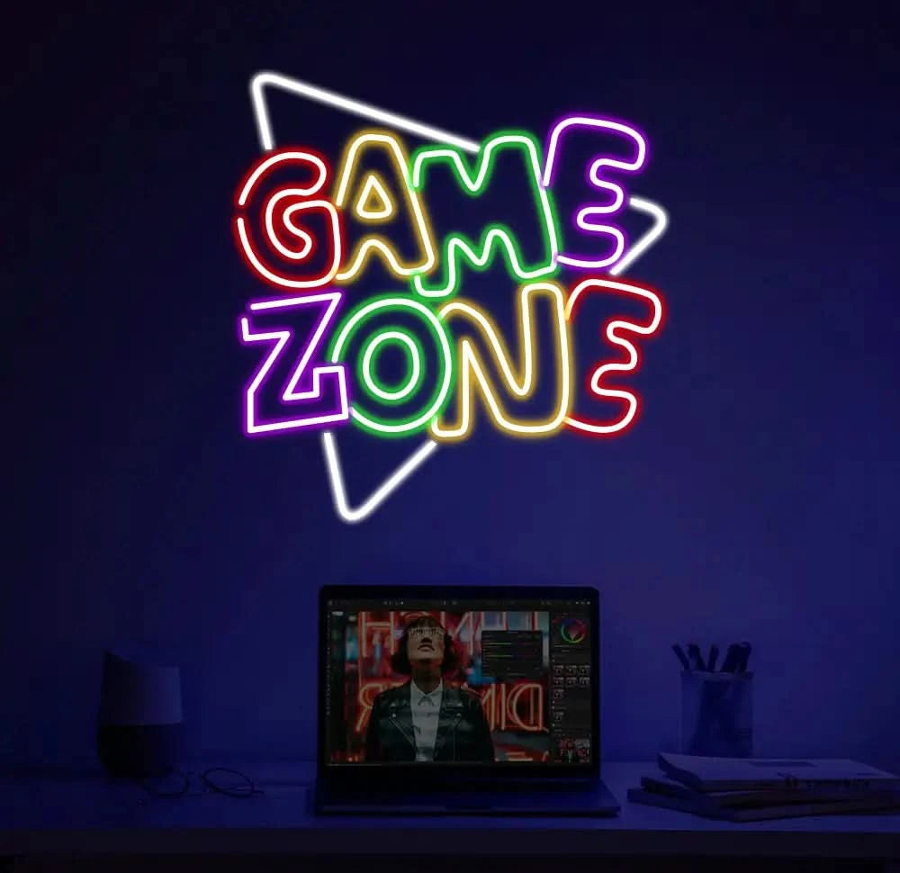 Custom Game Room Neon Sign Game Zone Room Beer Bar Man Cave Bedroom Home Art Gaming Neon Light Gamer Room Art