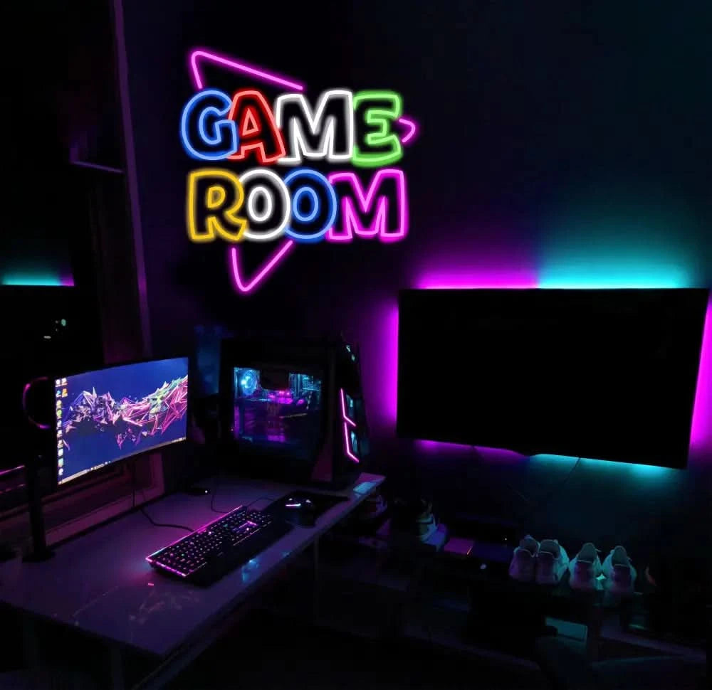 Custom Game Room Neon Sign Game Zone Room Beer Bar Man Cave Bedroom Home Art Gaming Neon Light Gamer Room Art