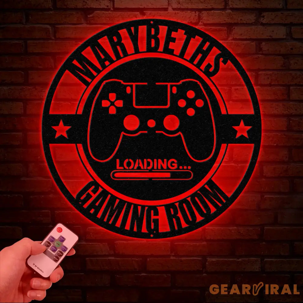 Custom Game Room Sign with LED Lights Personalized Family Game Room Decor Kid Name Gaming Wall Art Custom Gaming Room