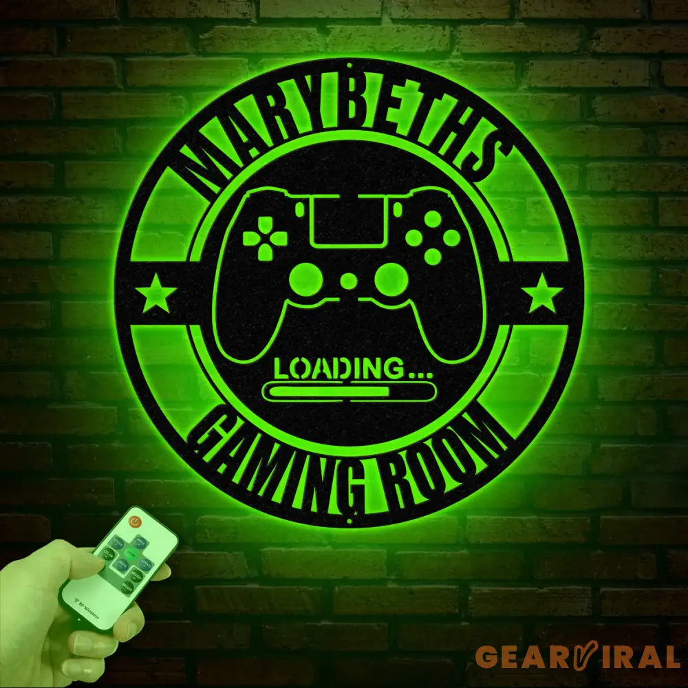 Custom Game Room Sign with LED Lights Personalized Family Game Room Decor Kid Name Gaming Wall Art Custom Gaming Room