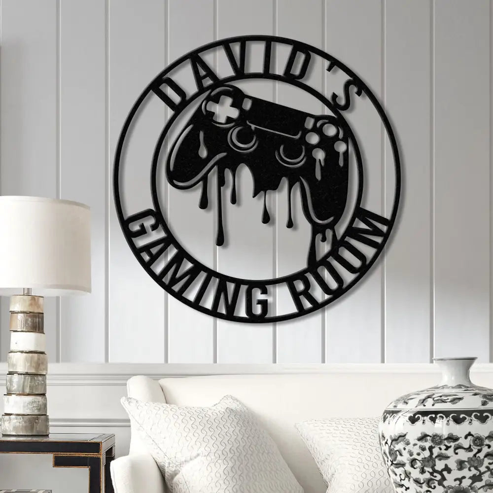 Custom Gaming Room Metal Sign with LED Lights Personalized Game Controller Wall Decor Gamer LED Sign Gift for Video