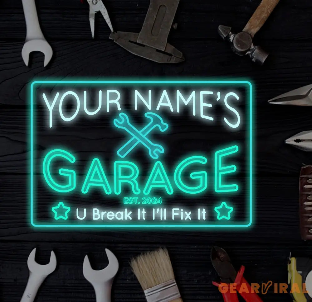 Custom Garage Sign Personalized Neon Sign Garage LED Sign Garage Sign Papa Workshop Sign Gift For Husband Business Sign