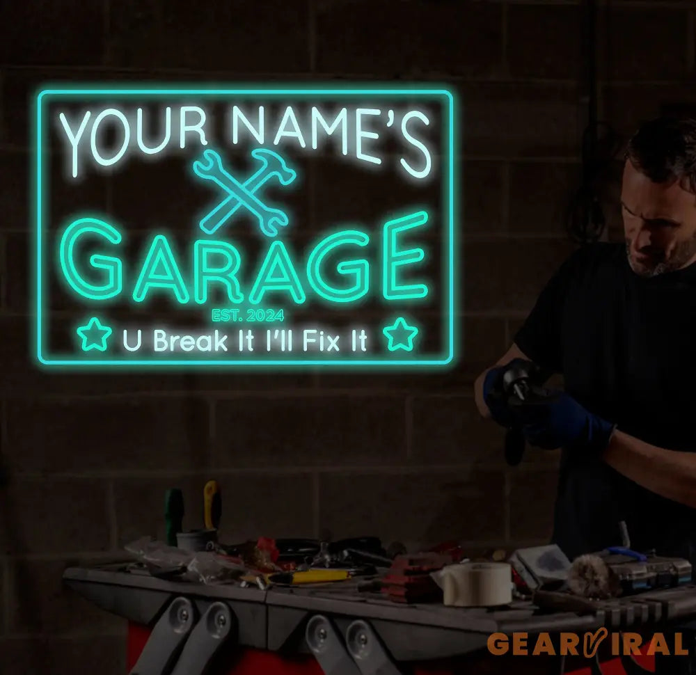 Custom Garage Sign Personalized Neon Sign Garage LED Sign Garage Sign Papa Workshop Sign Gift For Husband Business Sign