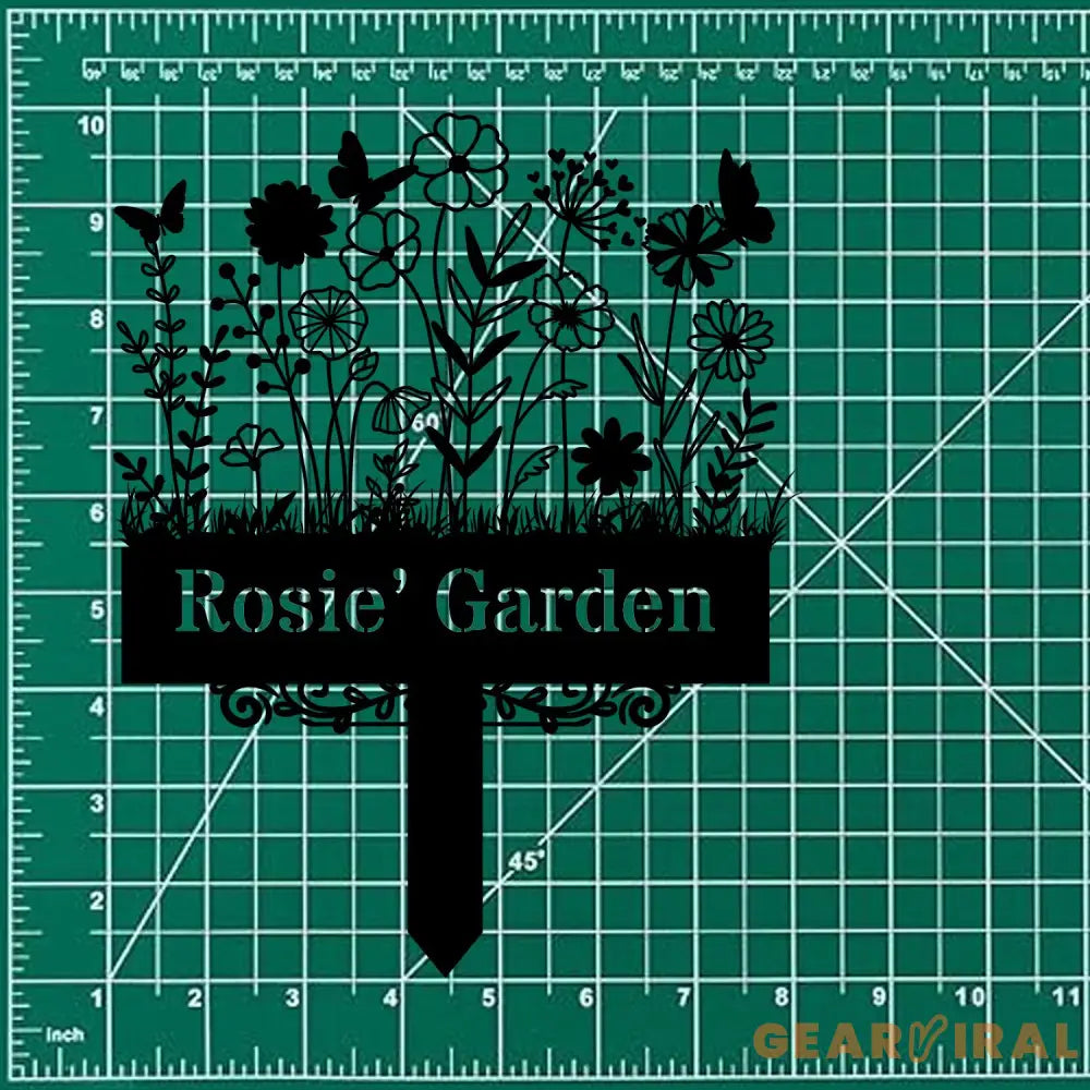 Custom Garden Metal Sign Flower Sign with Stakes Outdoor Metal Sign Metal Yard Art Housewarming Gift Garden Decor Gifts