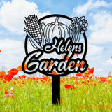 Custom Garden Metal Sign Flower Sign with Stakes Outdoor Metal Sign Metal Yard Art Housewarming Gift Garden Decor Gifts