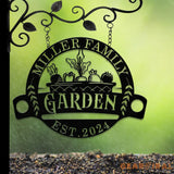 Custom Garden Metal Sign Vegetable Garden Hanging Family Last Name Backyard Sign Vegetable Garden Decor Home Grown