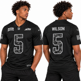 Custom Garrett Wilson New York Jets Fan Inspired 2026 Salute to Service Stitched Premium Limited Jersey - Black
