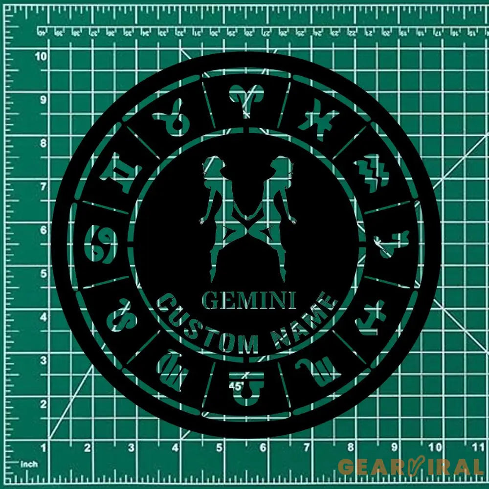 Custom Gemini Zodiac Metal Wall Art Personalized Gemini Zodiac Name Sign Decoration For Room Horoscope Home Decor
