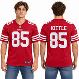 Custom George Kittle San Francisco 49ers Fan Inspired Player Game Jersey - White