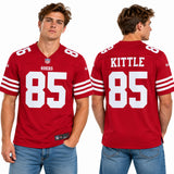 Custom George Kittle San Francisco 49ers Fan Inspired Team Game Jersey - Scarlet