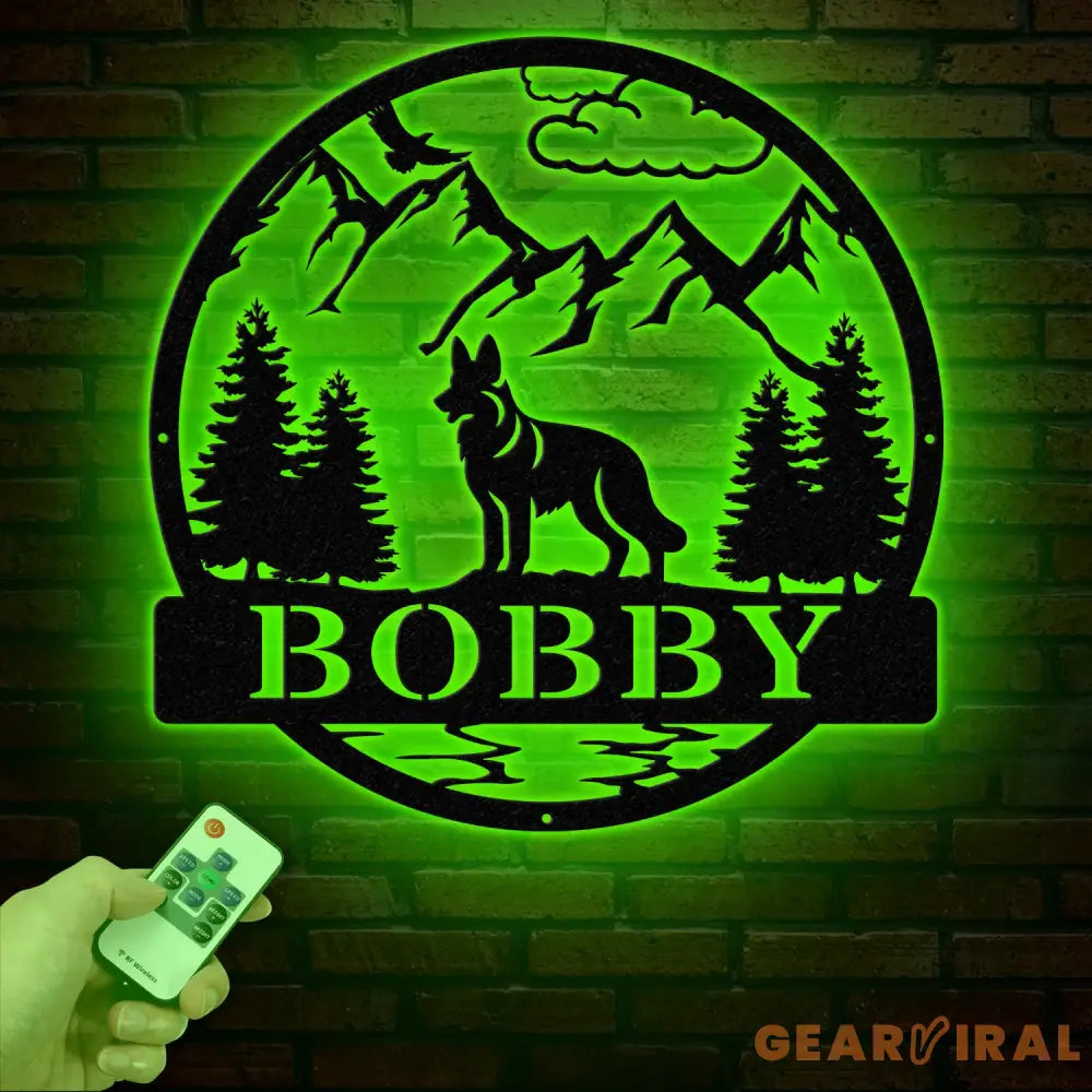 Custom German Shepherd Metal Sign Dog Name Sign German Shepherd Wall Decor Dog Lovers Wall Art Pet Lover Gift Dog Mom