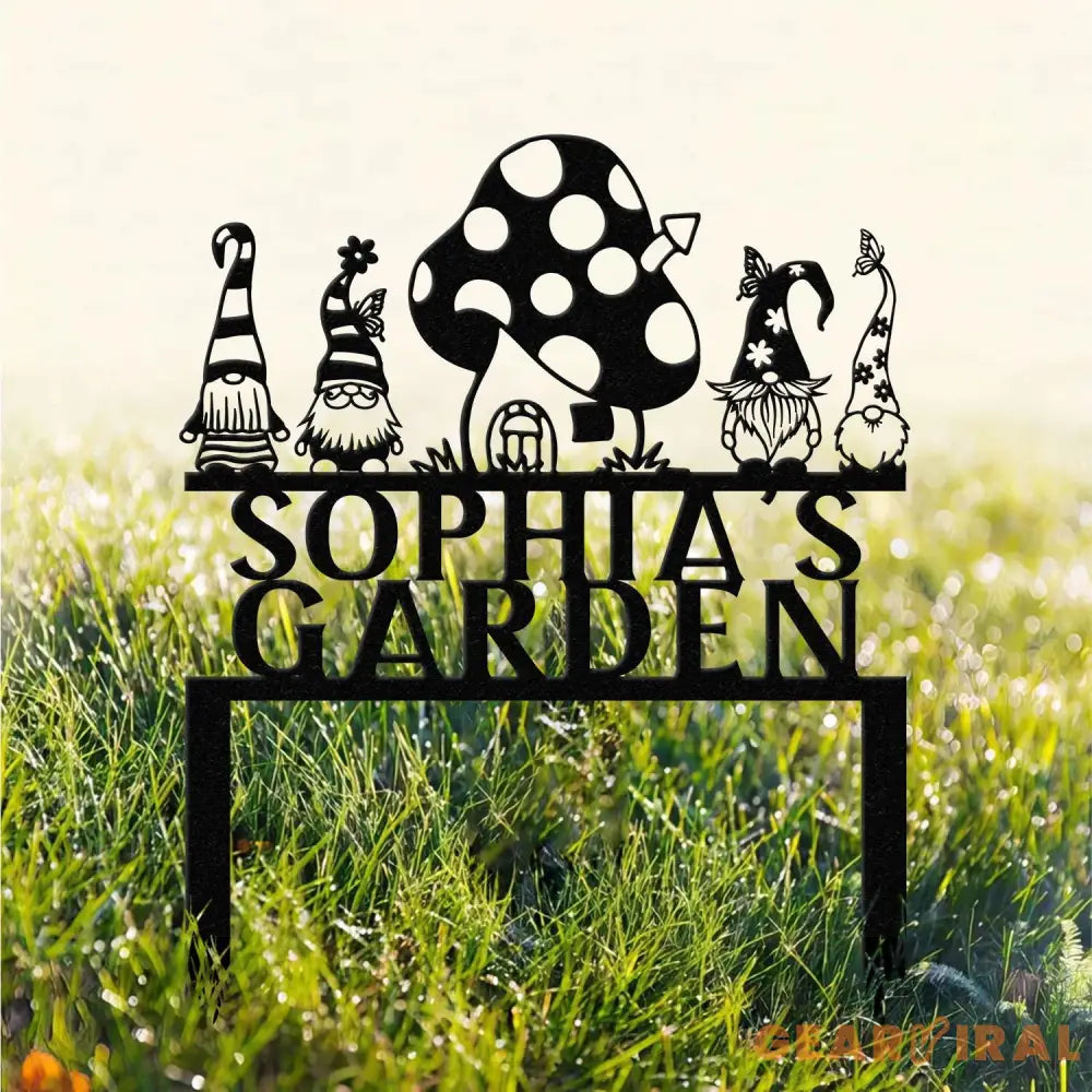 Custom Gnome Yard Sign Metal Gnome Garden Sign With Stake Custom Garden Sign,Gnome Metal Art,Outdoor Lawn Decor Gnome