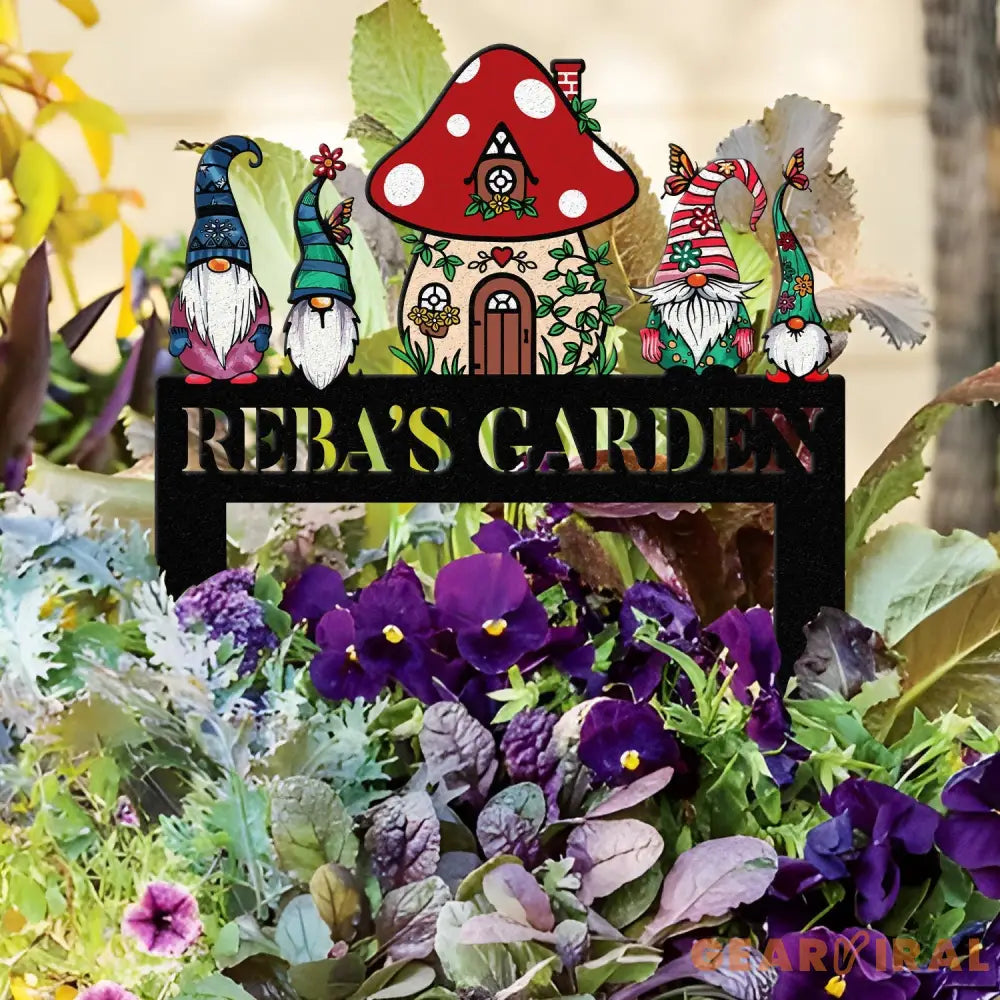 Custom Gnome Yard Sign Metal Gnome Garden Sign With Stake Custom Garden Sign,Gnome Metal Art,Outdoor Lawn Decor Gnome