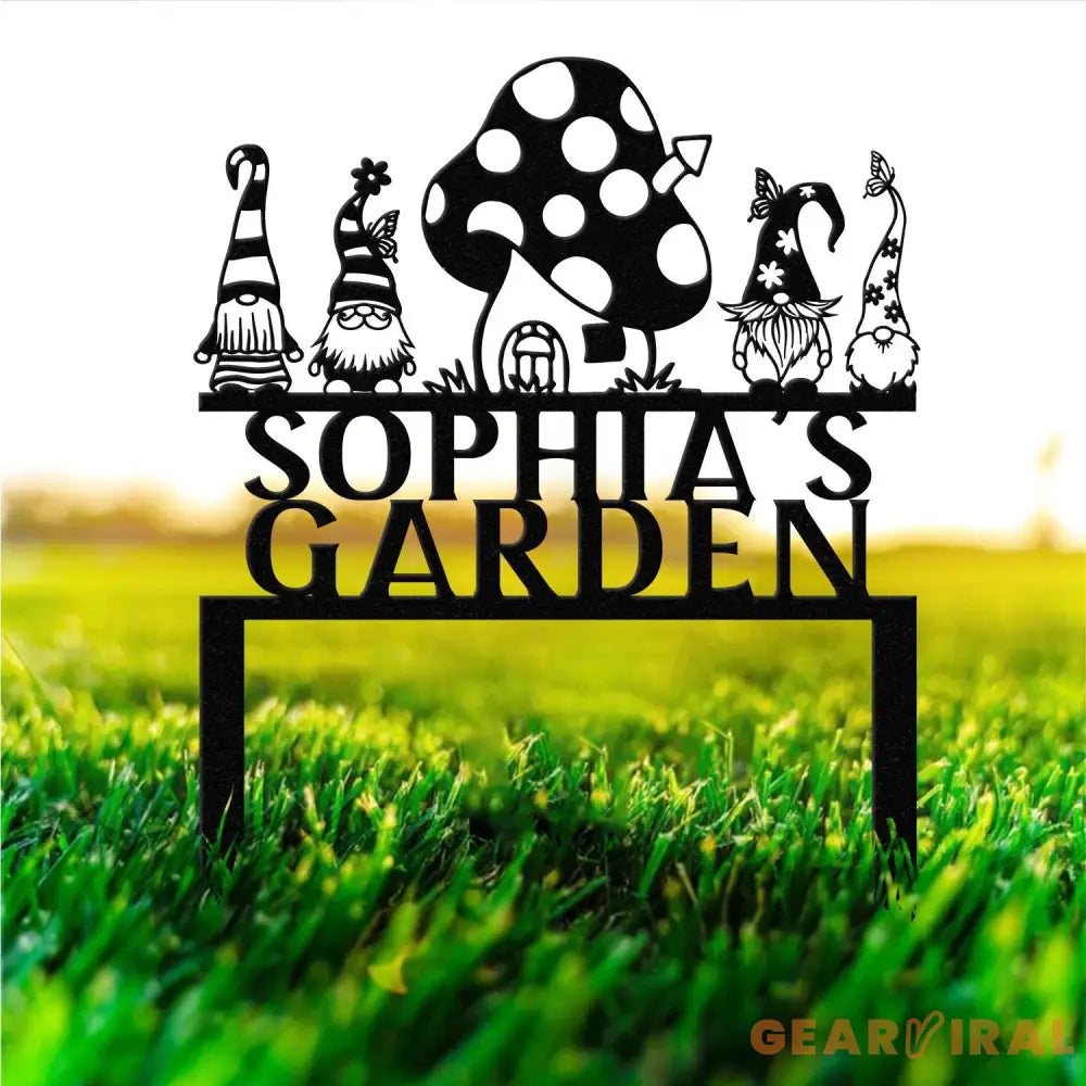 Custom Gnome Yard Sign Metal Gnome Garden Sign With Stake Custom Garden Sign,Gnome Metal Art,Outdoor Lawn Decor Gnome