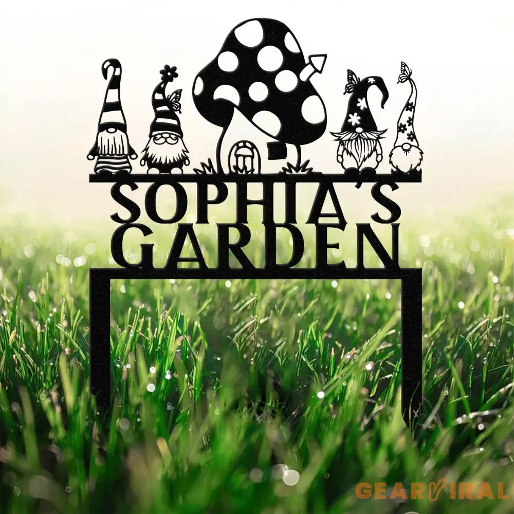 Custom Gnome Yard Sign Metal Gnome Garden Sign With Stake Custom Garden Sign,Gnome Metal Art,Outdoor Lawn Decor Gnome