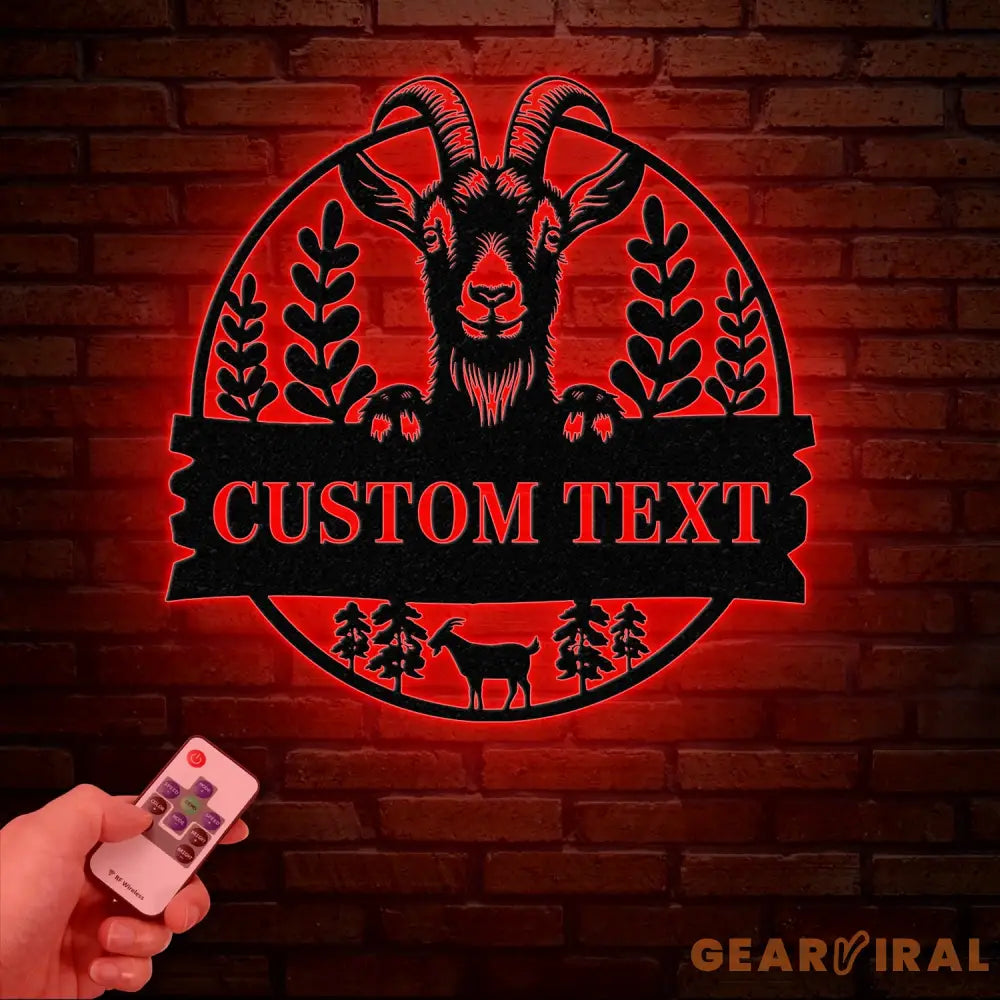 Custom Goat Metal Wall Sign – Personalized Farm Name Wall Art – Goat Farmhouse Decor & Gifts for Goat Lovers Family