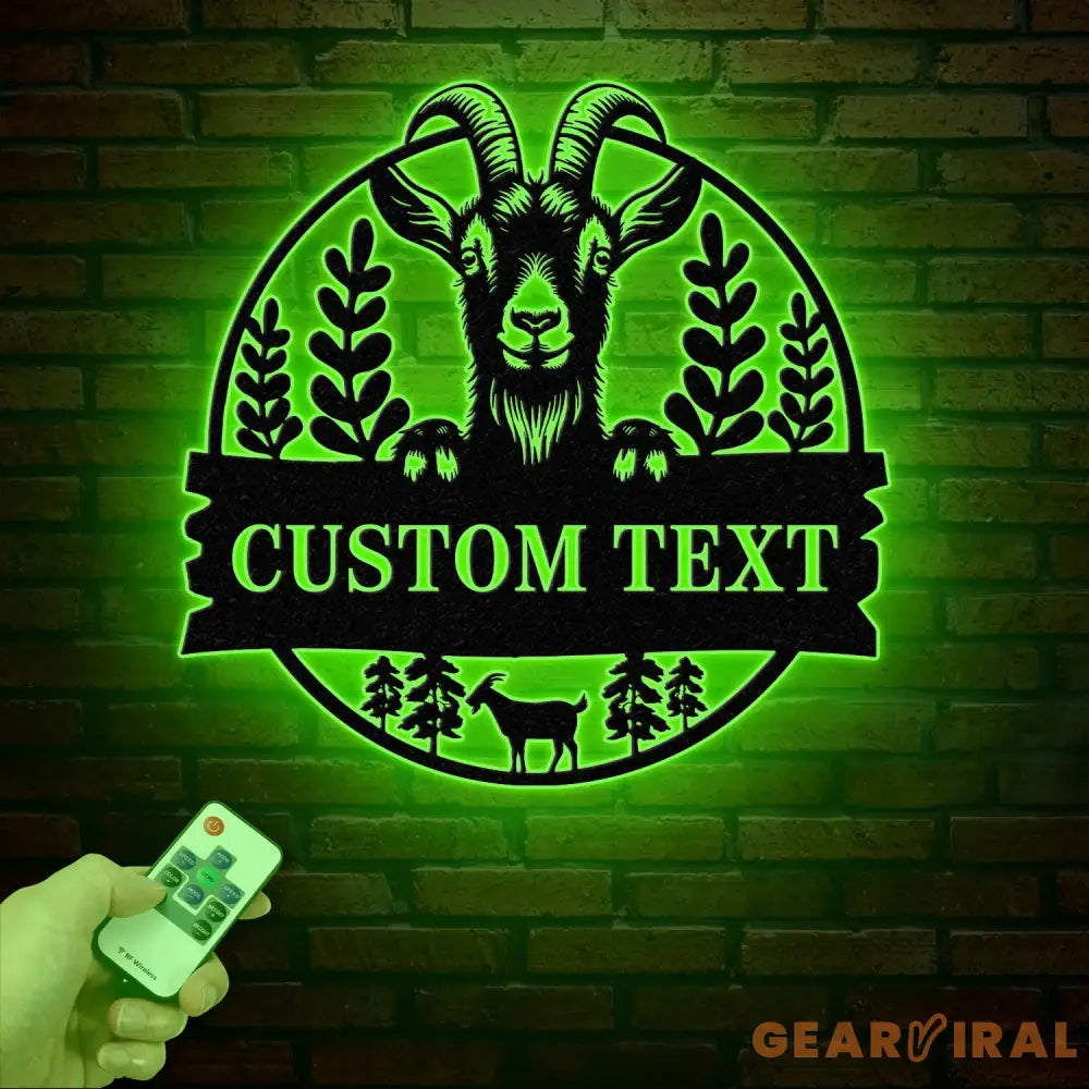 Custom Goat Metal Wall Sign – Personalized Farm Name Wall Art – Goat Farmhouse Decor & Gifts for Goat Lovers Family