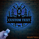 Custom Goat Metal Wall Sign – Personalized Farm Name Wall Art – Goat Farmhouse Decor & Gifts for Goat Lovers Family