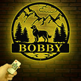 Custom Golden Retriver Metal Sign Dog Name Sign Golden Retriver Wall Decor Dog Lovers Wall Art Pet Lover Gift Dog Mom