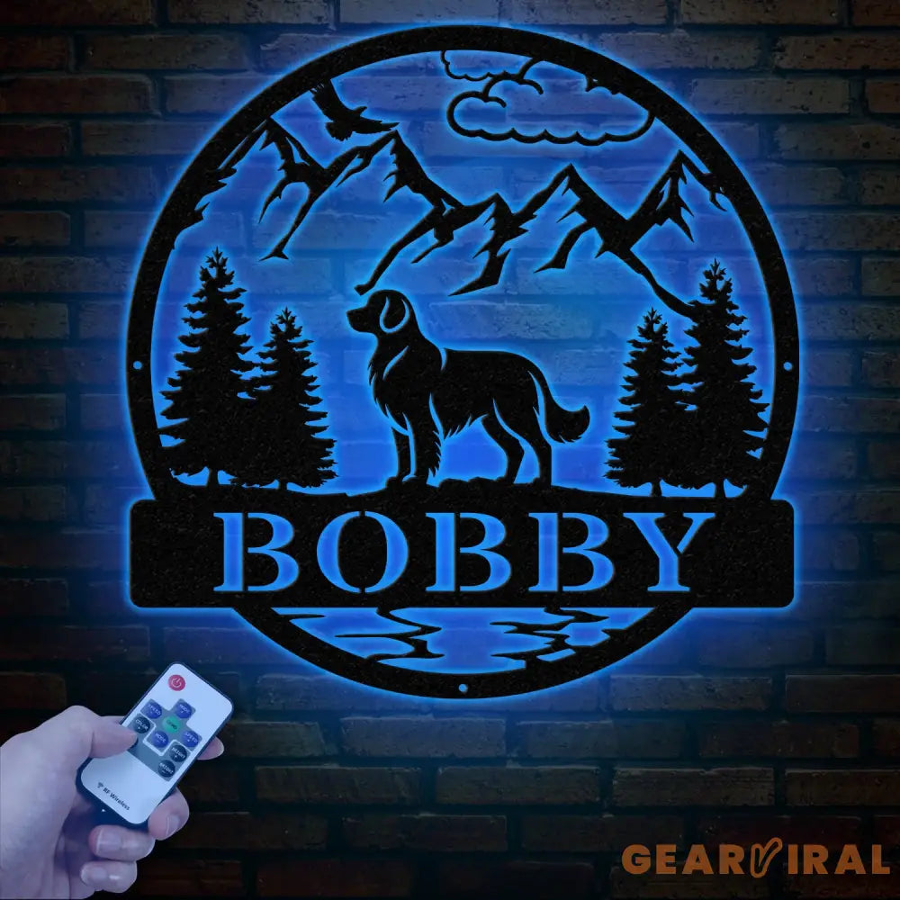 Custom Golden Retriver Metal Sign Dog Name Sign Golden Retriver Wall Decor Dog Lovers Wall Art Pet Lover Gift Dog Mom