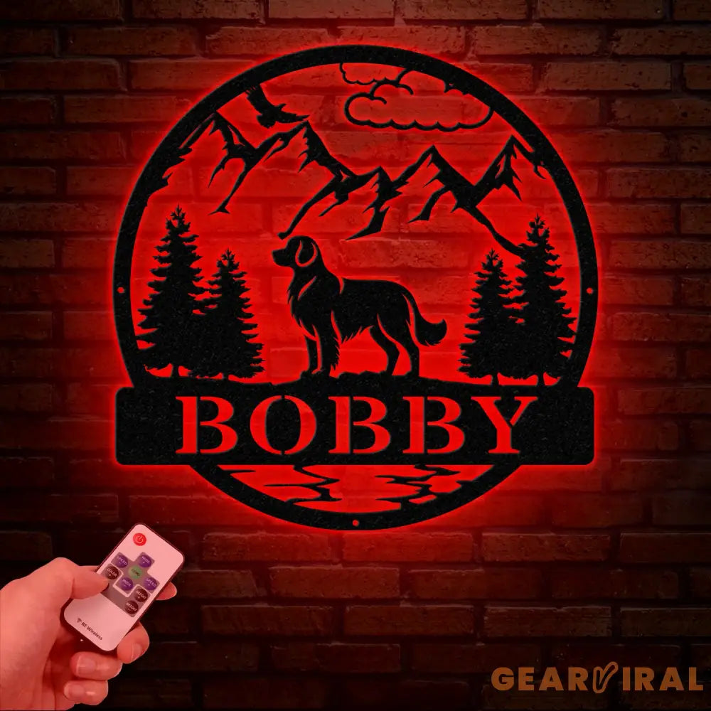 Custom Golden Retriver Metal Sign Dog Name Sign Golden Retriver Wall Decor Dog Lovers Wall Art Pet Lover Gift Dog Mom