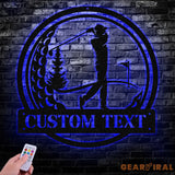 Custom Golf Metal Sign Led Light Golf Gifts for Men Father’s Day Gift Golfer Name Sign Gifts for Golfer