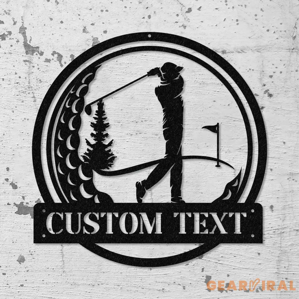 Custom Golf Metal Sign Led Light Golf Gifts for Men Father’s Day Gift Golfer Name Sign Gifts for Golfer