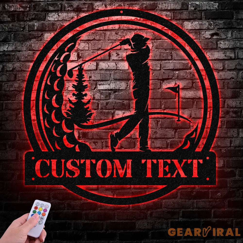 Custom Golf Metal Sign Led Light Golf Gifts for Men Father’s Day Gift Golfer Name Sign Gifts for Golfer