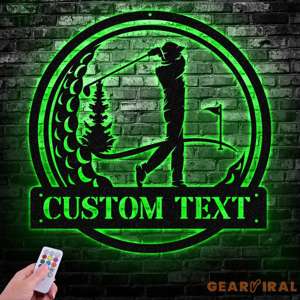 Custom Golf Metal Sign Led Light Golf Gifts for Men Father’s Day Gift Golfer Name Sign Gifts for Golfer