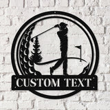 Custom Golf Metal Sign Led Light, Golf Gifts for Men Father's Day Gift, Golfer Name Sign, Gifts for Golfer
