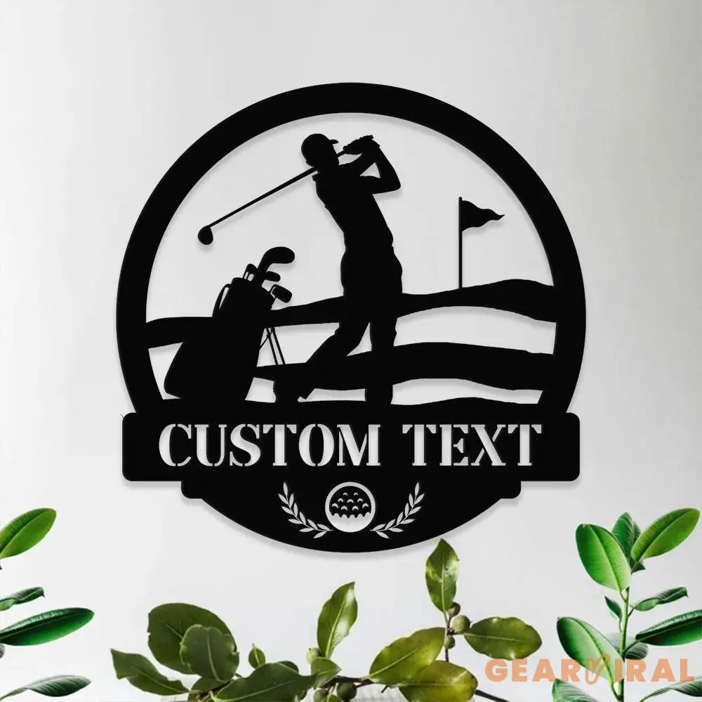 Custom Golf Metal Sign with LED Lights Personalized Family Name Metal Sign Family Wall Decor Personalized Wall Art
