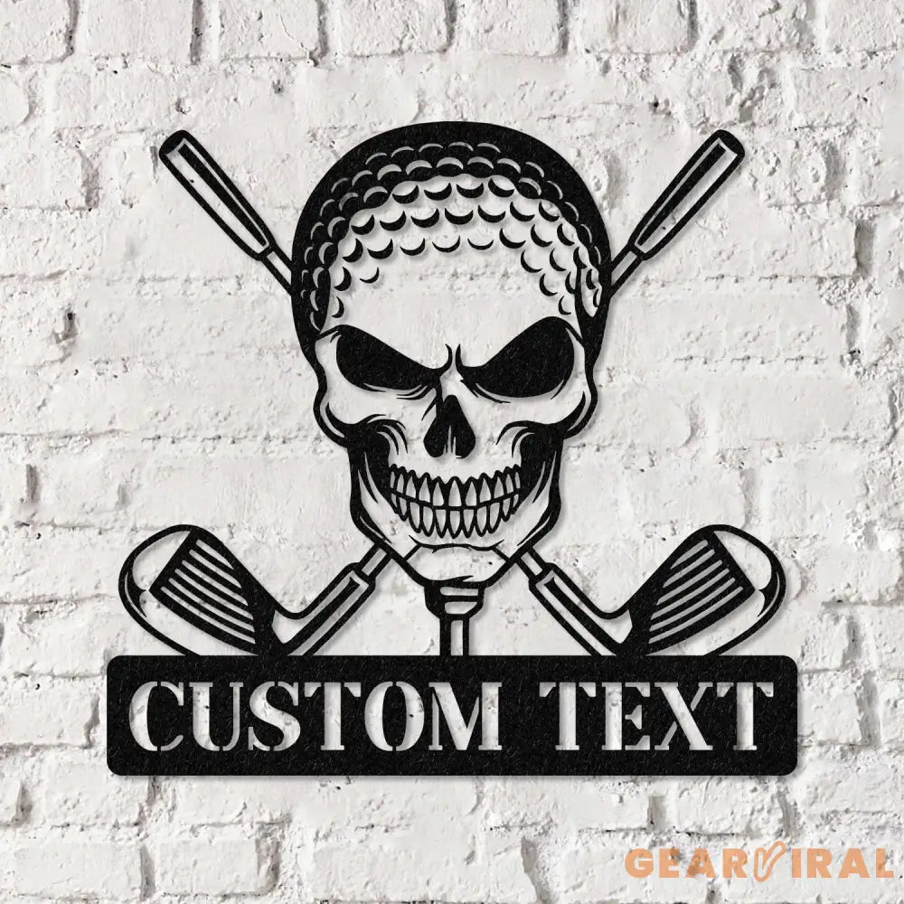 Custom Golf Skull Metal Sign Led Light Golf Gifts for Men Father’s Day Gift Golfer Name Sign Gifts for Golfer