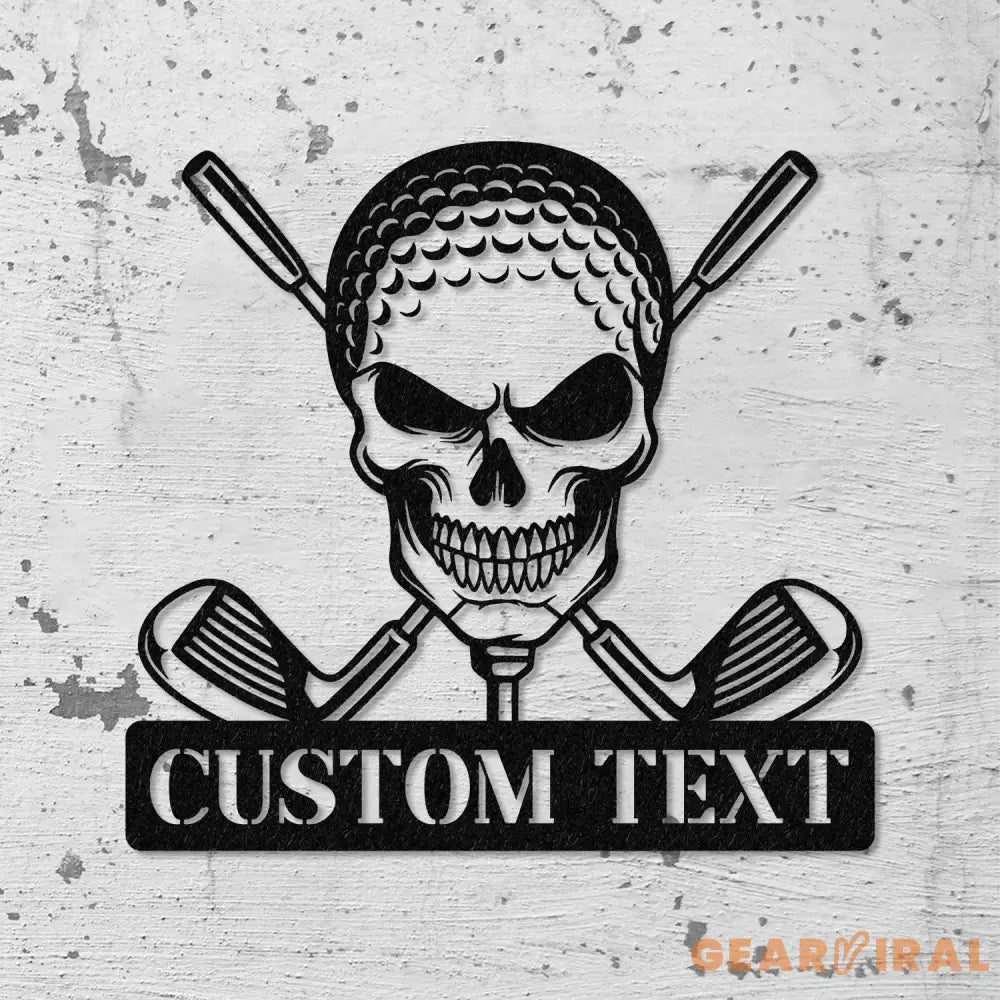 Custom Golf Skull Metal Sign Led Light Golf Gifts for Men Father’s Day Gift Golfer Name Sign Gifts for Golfer