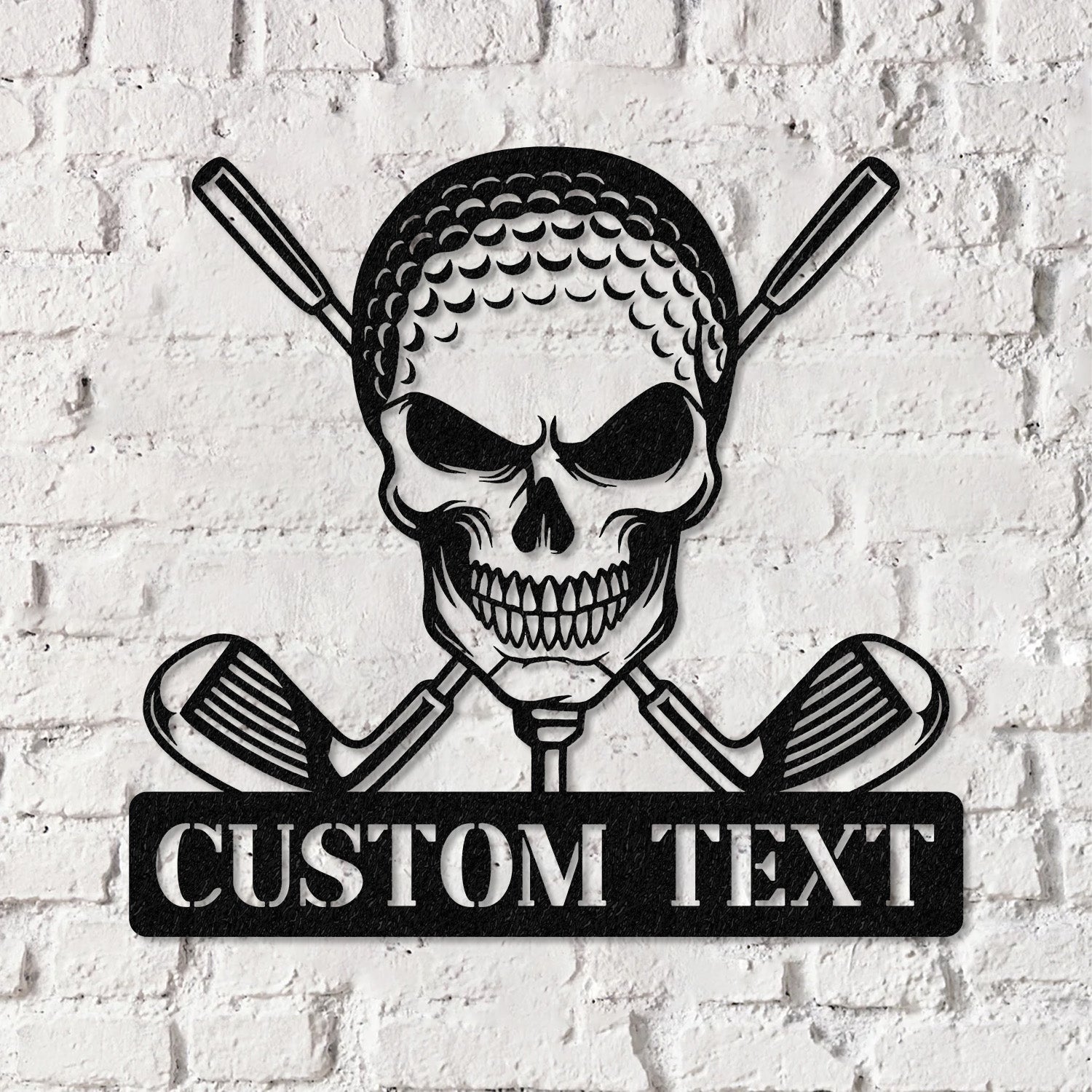 Custom Golf Skull Metal Sign Led Light, Golf Gifts for Men Father's Day Gift, Golfer Name Sign, Gifts for Golfer