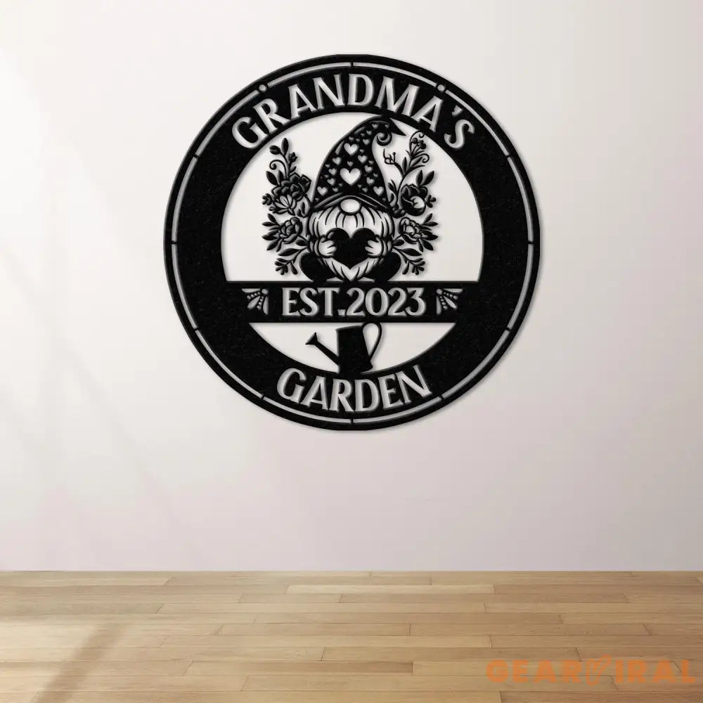 Custom Grandma’s GardenGnome Yard Sign Metal Gnome Garden Sign Custom Garden Sign Gnome Metal Art Outdoor Lawn Decor