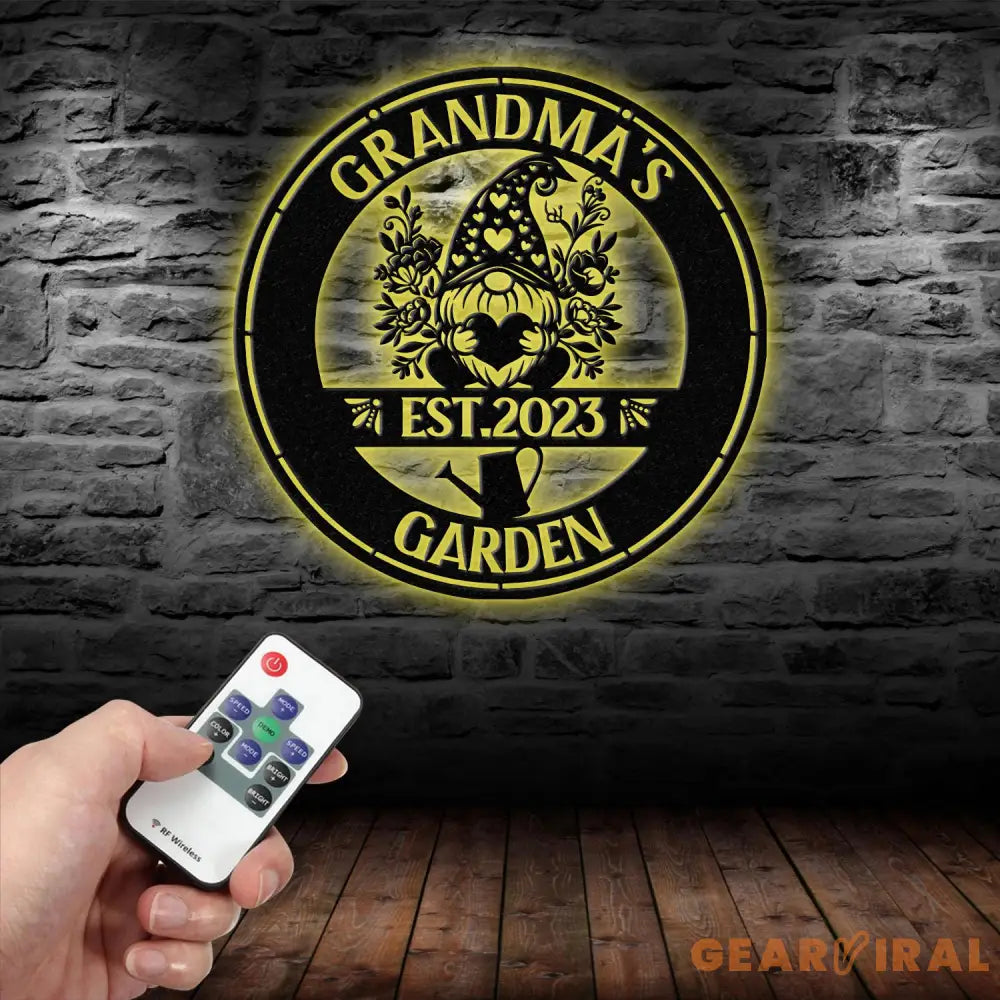 Custom Grandma’s GardenGnome Yard Sign Metal Gnome Garden Sign Custom Garden Sign Gnome Metal Art Outdoor Lawn Decor