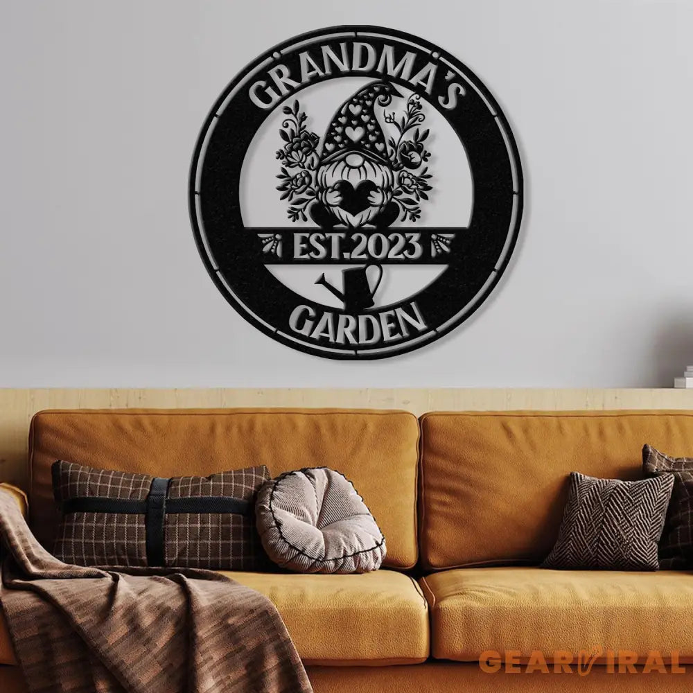 Custom Grandma’s GardenGnome Yard Sign Metal Gnome Garden Sign Custom Garden Sign Gnome Metal Art Outdoor Lawn Decor