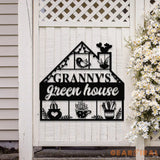 Custom Granny Green House Metal Hanging Garden Sign Welcome to Our Garden Memory Garden Sign Grandparent Day Garden