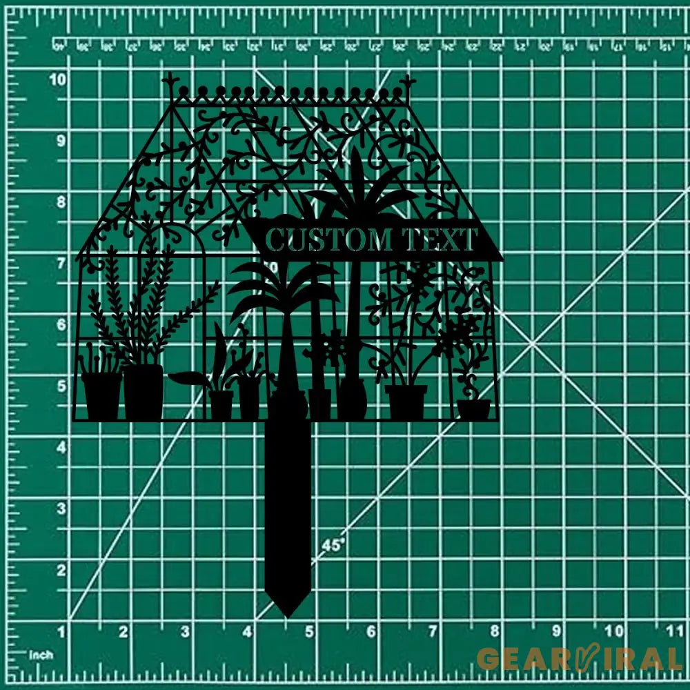 Custom Green House Garden Metal Sign Flower Sign with Stakes Outdoor Metal Sign Metal Yard Art Housewarming Gift Garden