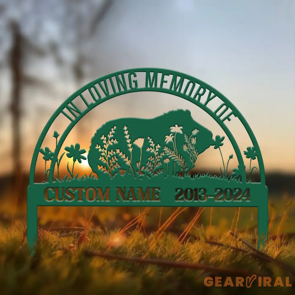 Custom Guinea Pig Memorial Metal Stake - Pet Grave Marker Guinea Pig Loss Sympathy Sign Remembrance Stake Outdoor